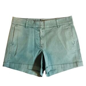 J. Crew Re-Imagined Chino Shorts Womens 4 Seafoam Green‎ Cotton Stretch 3 Inseam
